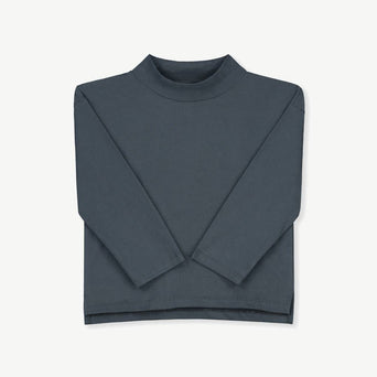 Gray Label - Langarmshirt mit Rollkragen aus Bio-Baumwolljersey in Blaugrau - Blaugrau - 8719429085322 - littlehipstar.com