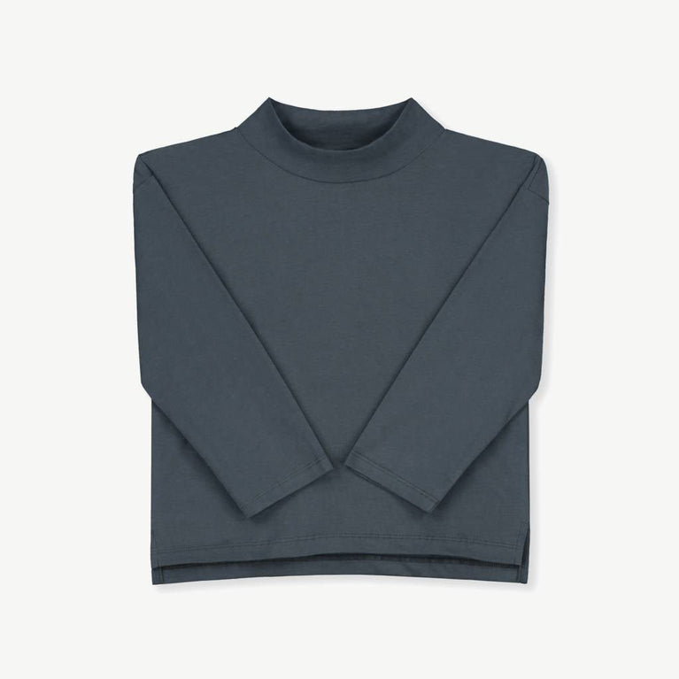 Gray Label - Langarmshirt mit Rollkragen aus Bio-Baumwolljersey in Blaugrau - Blaugrau - 8719429085322 - littlehipstar.com