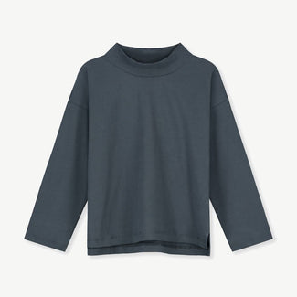 Gray Label - Langarmshirt mit Rollkragen aus Bio-Baumwolljersey in Blaugrau - Blaugrau - 8719429085322 - littlehipstar.com