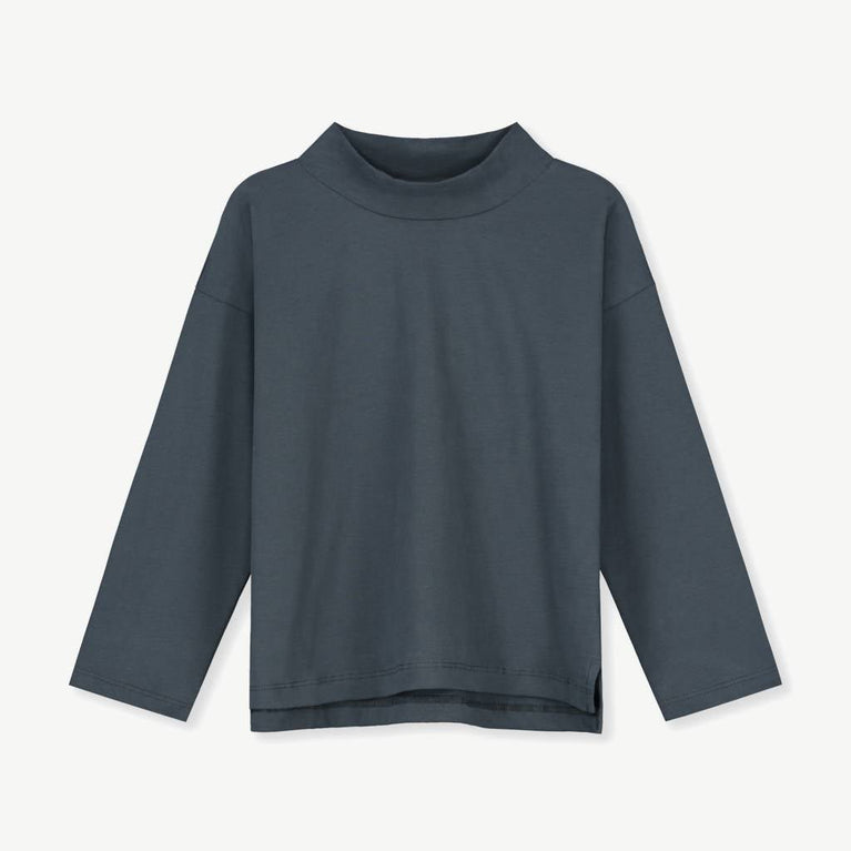 Gray Label - Langarmshirt mit Rollkragen aus Bio-Baumwolljersey in Blaugrau - Blaugrau - 8719429085322 - littlehipstar.com