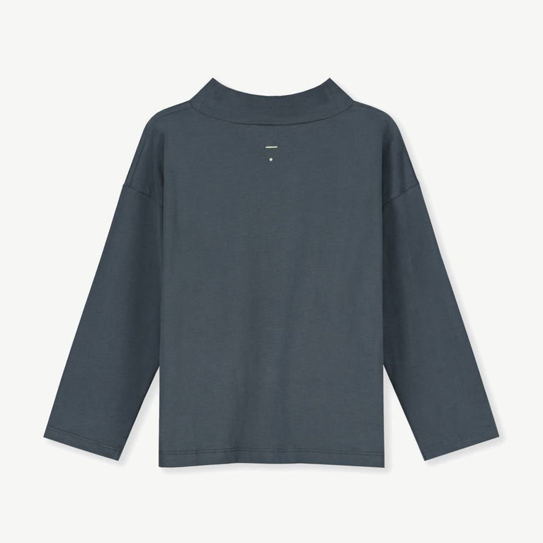 Gray Label - Langarmshirt mit Rollkragen aus Bio-Baumwolljersey in Blaugrau - Blaugrau - 8719429085322 - littlehipstar.com