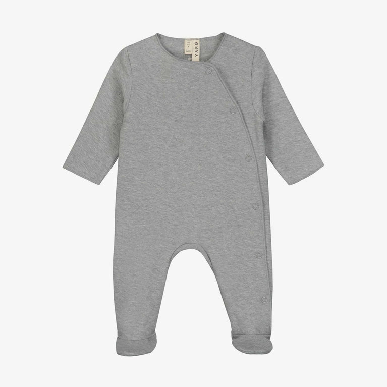 Gray Label - Newborn Strampler aus Bio-Baumwollfleece - Grau Melange - 8719429044077 - littlehipstar.com