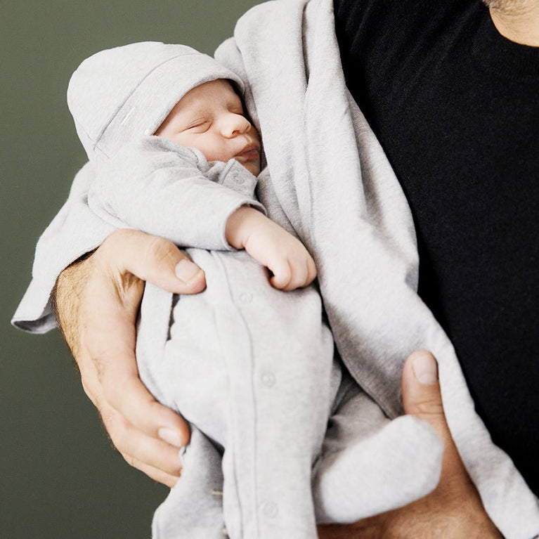Gray Label - Newborn Strampler aus Bio-Baumwollfleece - Blaugrau - 8719429047337 - littlehipstar.com