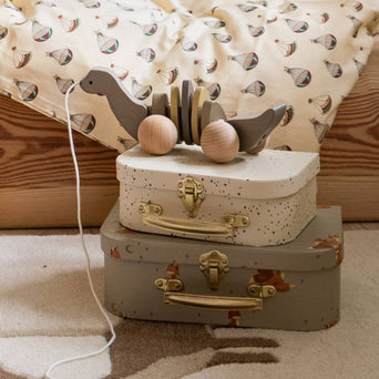 Konges Sloejd - Dino Nachziehspielzeug aus Holz - Beige - 5715404067324 - littlehipstar.com