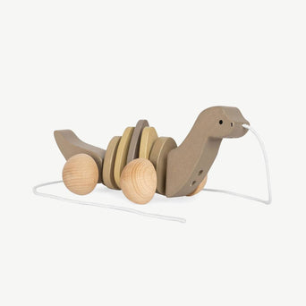 Konges Sloejd - Dino Nachziehspielzeug aus Holz - Beige - 5715404067324 - littlehipstar.com