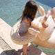 Konges Sloejd - Hearts Schwimmreifen in Creme - Ø 50 cm - 5715404052948 - littlehipstar.com