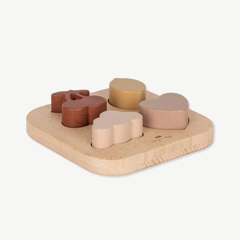 Konges Sloejd - Herz Puzzle aus Holz - 4 Teile - 5715404018005 - littlehipstar.com