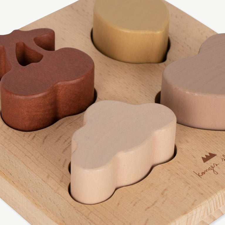 Konges Sloejd - Herz Puzzle aus Holz - 4 Teile - 5715404018005 - littlehipstar.com