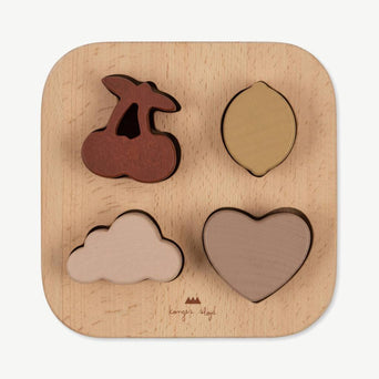 Konges Sloejd - Herz Puzzle aus Holz - 4 Teile - 5715404018005 - littlehipstar.com