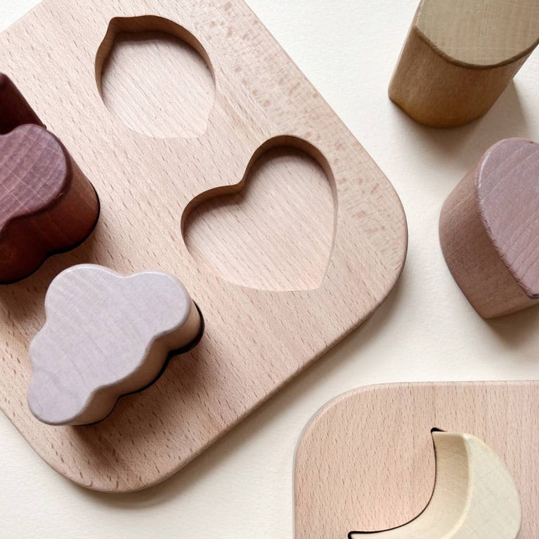 Konges Sloejd - Herz Puzzle aus Holz - 4 Teile - 5715404018005 - littlehipstar.com
