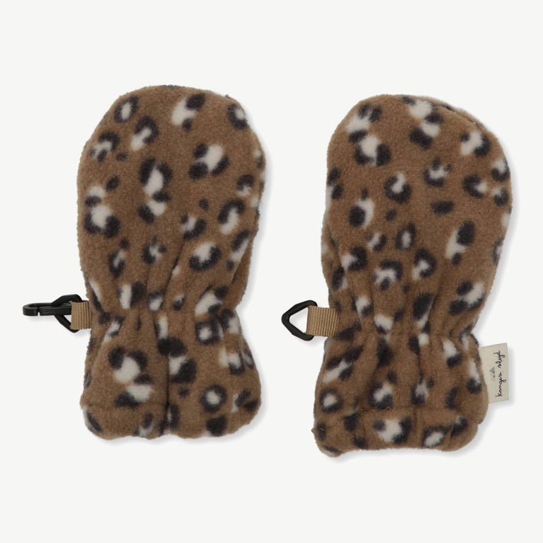Konges Sloejd - Hezla Leo Fäustlinge aus Polarfleece in Braun - Braun - 5712982710864 - littlehipstar.com