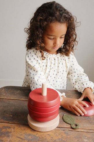 Konges Slojd - Apfel Stapelspiel aus Holz - 5715404135535 - littlehipstar.com