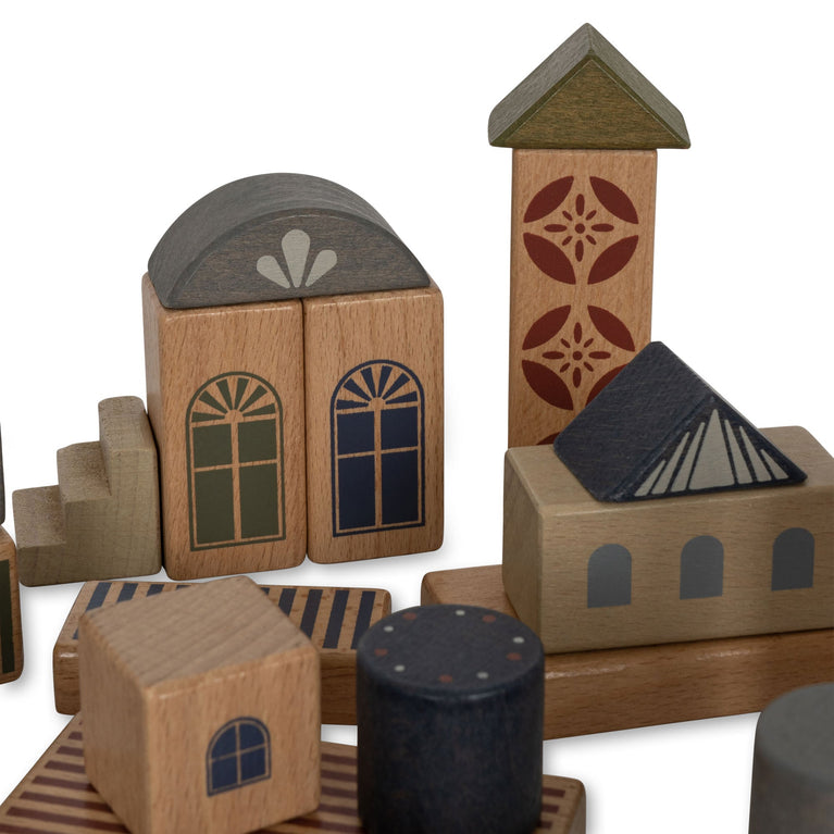 Konges Slojd - Bauklötze aus Holz - 34 Teile - 5715404056090 - littlehipstar.com