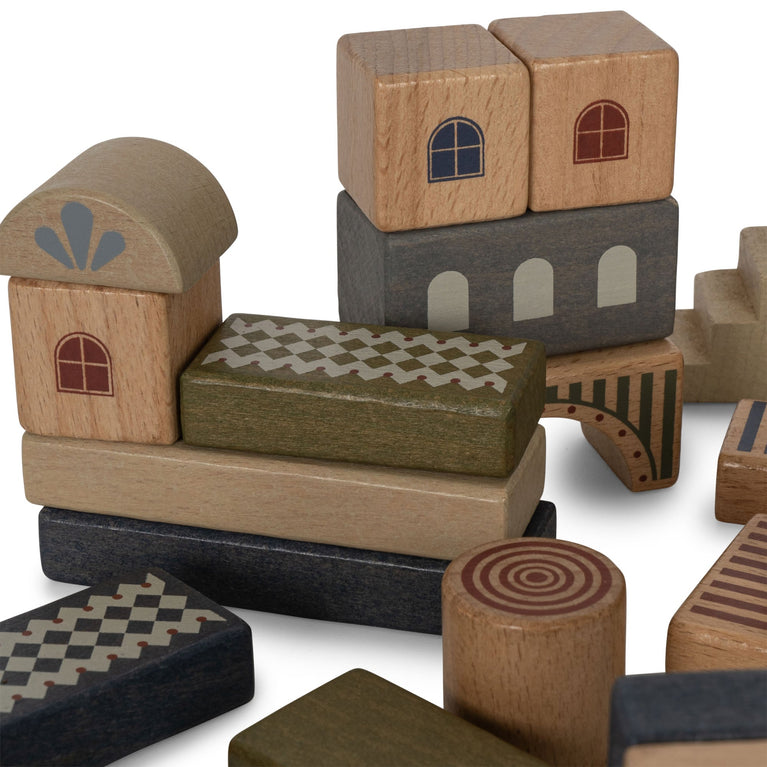 Konges Slojd - Bauklötze aus Holz - 34 Teile - 5715404056090 - littlehipstar.com