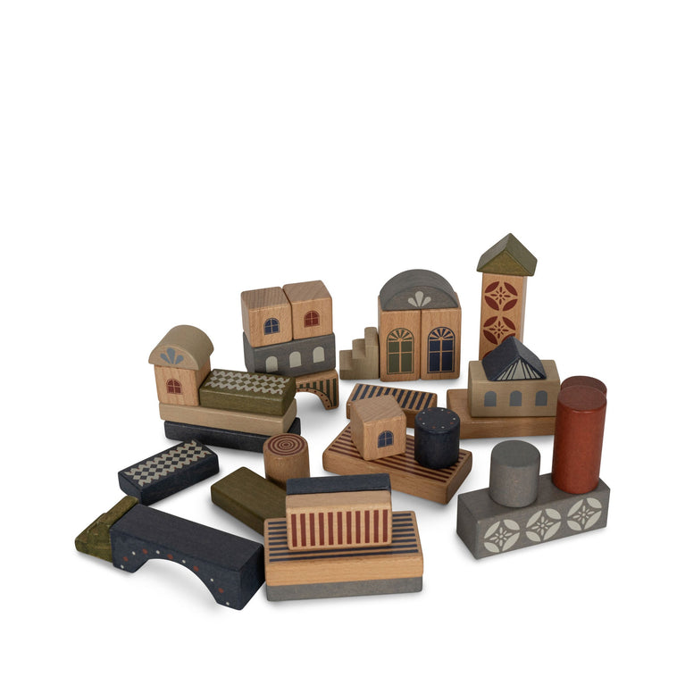 Konges Slojd - Bauklötze aus Holz - 34 Teile - 5715404056090 - littlehipstar.com