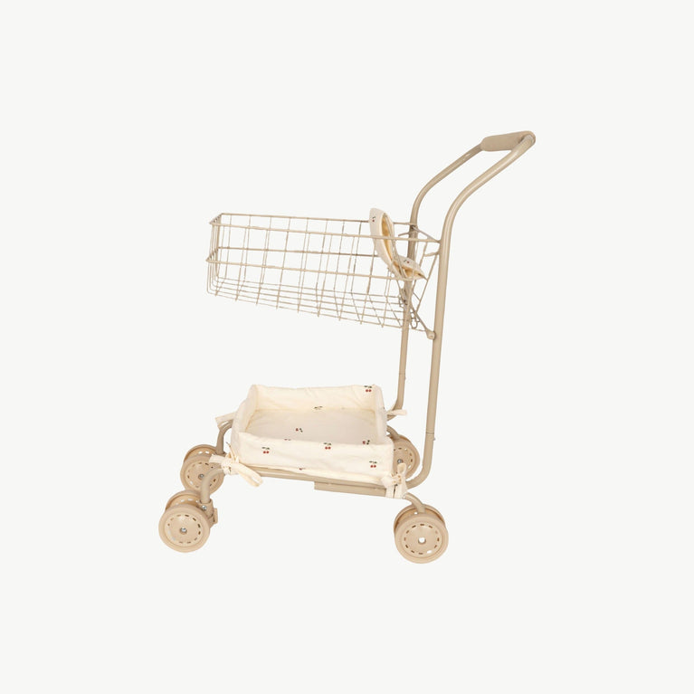 Konges Slojd - Cherry Spielzeug Einkaufswagen mit Bezug aus Baumwolle - 5715404133814 - littlehipstar.com