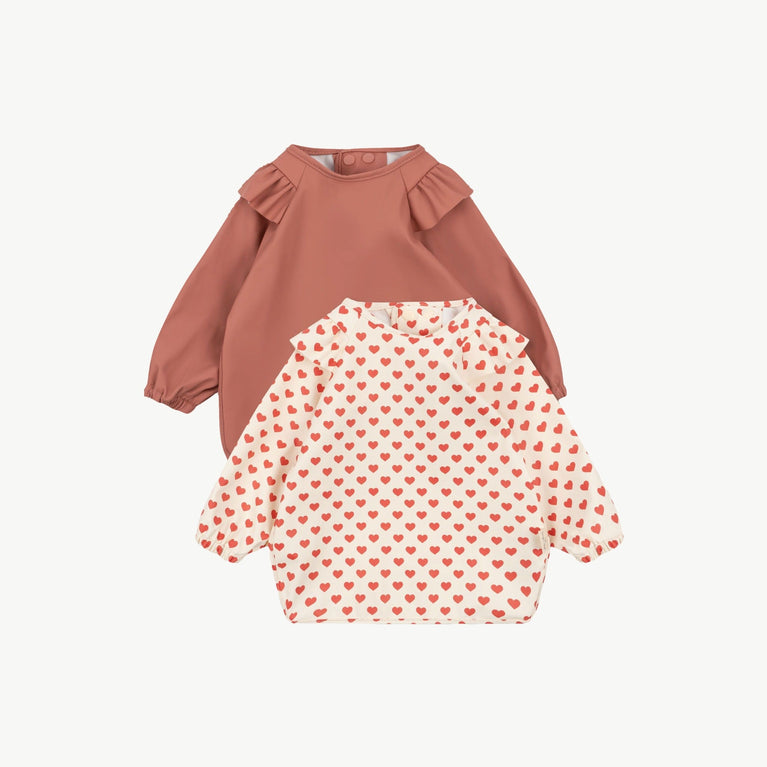 Konges Slojd - Coeur Rouge Wasserabweisende Ärmellätzchen - 2er-Set - 6-12 Monate - 5715404144919 - littlehipstar.com