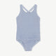 Crepe Basic Fine Stripe Badeanzug in Blau