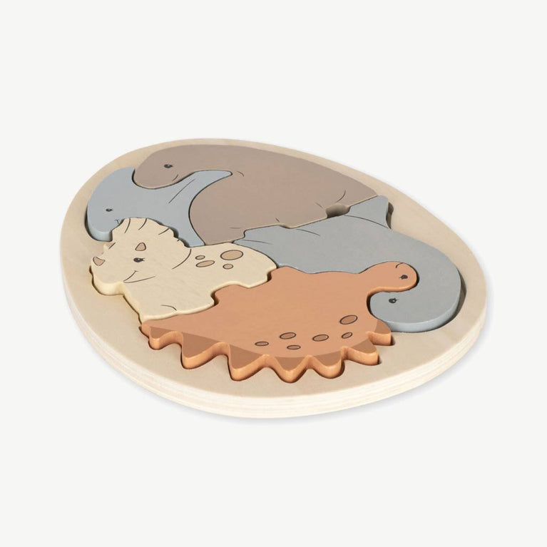 Dino Puzzle aus Holz - 5 Teile