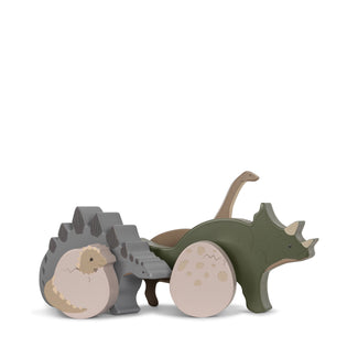 Konges Slojd - Dino Stapeltiere aus Holz - 8 Teile - 5715404069601 - littlehipstar.com