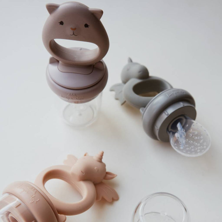 Einhorn Fruchtsauger aus Silikon - 2er-Set