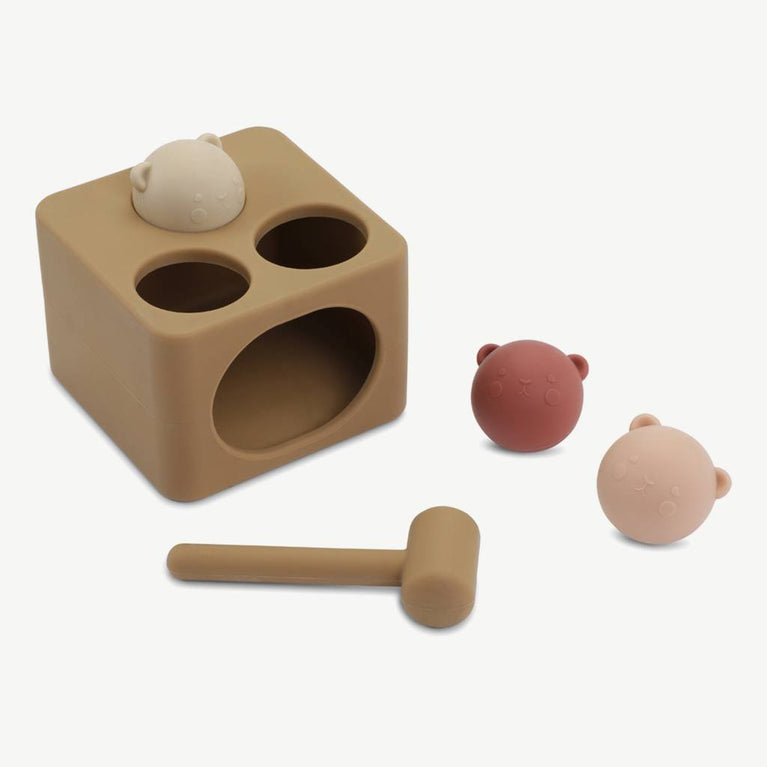 Konges Slojd - Hamster Hammerspiel aus Silikon - Caramel - 5712982997234 - littlehipstar.com