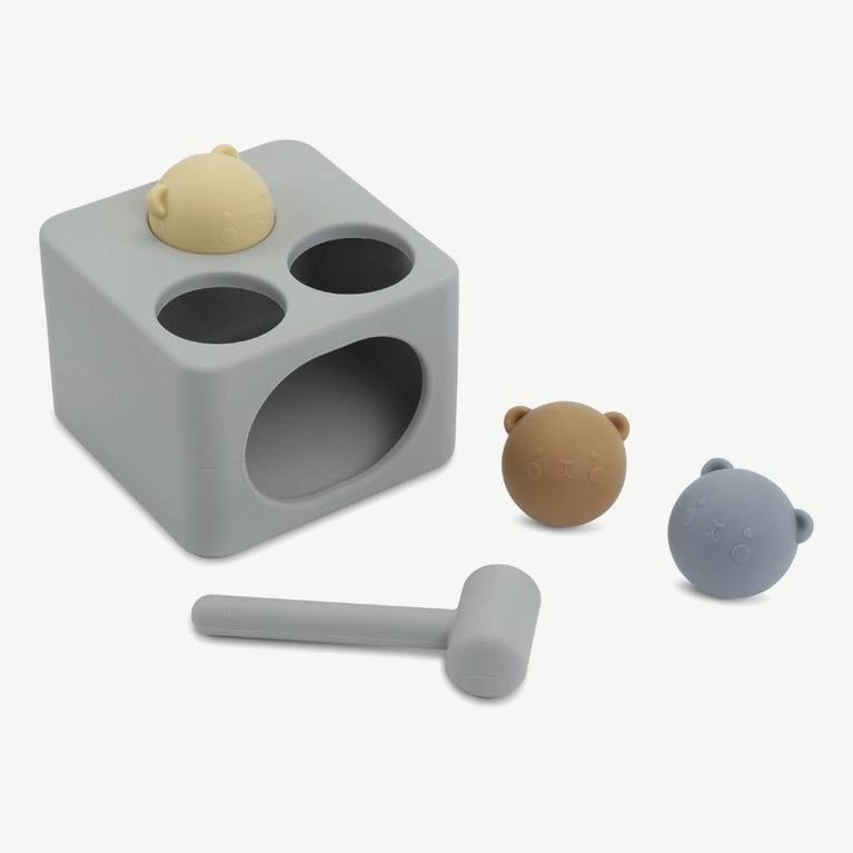 Konges Slojd - Hamster Hammerspiel aus Silikon - Hellblau - 5712982997241 - littlehipstar.com