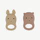 Konges Slojd - Hase & Bär Beißringe aus Naturkautschuk - 2er-Set - 5712982844347 - littlehipstar.com