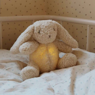 Konges Slojd - Hase LED-Nachtlicht Stofftier aus recyceltem Material in Offwhite - 5712982990839 - littlehipstar.com