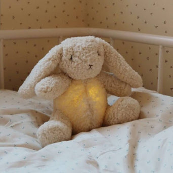 Konges Slojd - Hase LED-Nachtlicht Stofftier aus recyceltem Material in Offwhite - 5712982990839 - littlehipstar.com