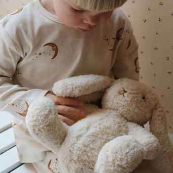Konges Slojd - Hase LED-Nachtlicht Stofftier aus recyceltem Material in Offwhite - 5712982990839 - littlehipstar.com