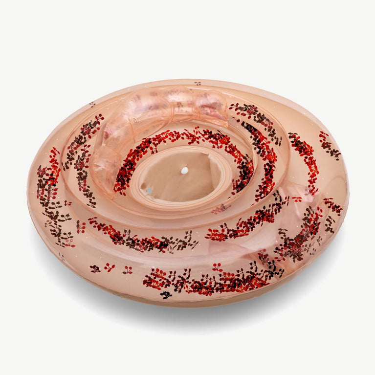 Konges Slojd - Hearts Aufblasbarer Baby Schwimmsitz in Rosa - 5715404110716 - littlehipstar.com