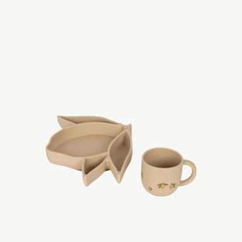 Konges Slojd - Lemon Kindergeschirr aus Silikon - 2tlg. Set - 5715404133500 - littlehipstar.com