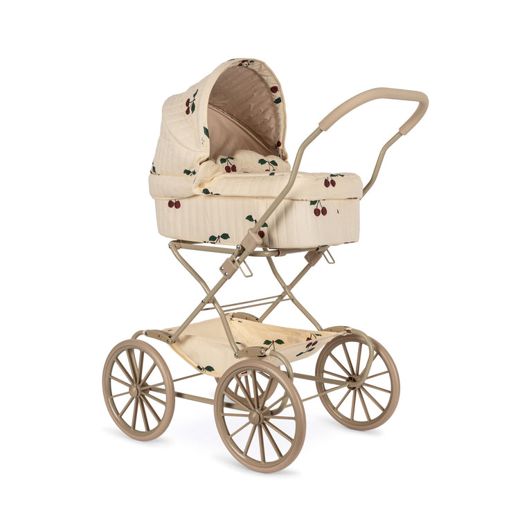 Konges Slojd - Ma Grande Cerise Glitter Puppenwagen mit Bezug aus Bio-Baumwolle - 5715404126021 - littlehipstar.com