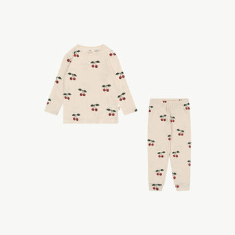 Konges Slojd - Ma Grande Cerise Langer Pyjama aus Bio-Baumwolle - 2-teilig - 2 Jahre - 5715404151207 - littlehipstar.com
