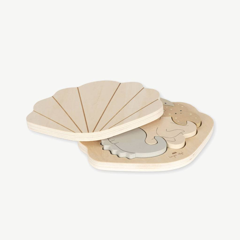 Konges Slojd - Meerestiere Puzzle aus Holz - 5 Teile - 5712982997449 - littlehipstar.com