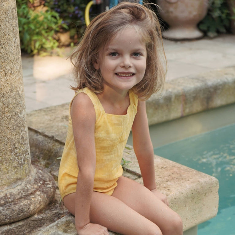 Konges Slojd - Milly Badeanzug aus Seersucker - Magnet - 5712982874078 - littlehipstar.com
