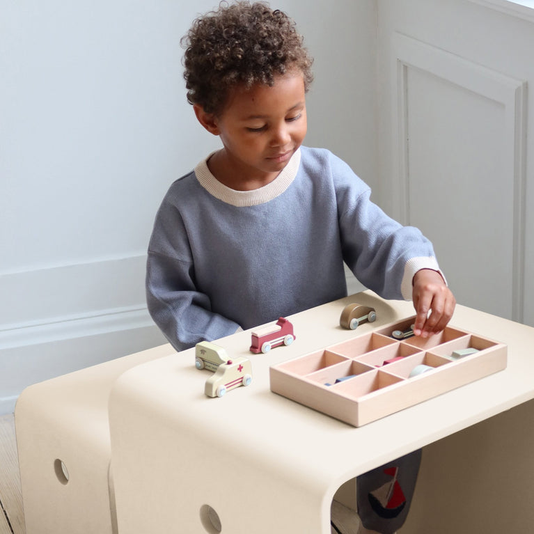 Konges Slojd - Mini Spielzeug Autos aus Holz - 9 Stück - 5715404133449 - littlehipstar.com