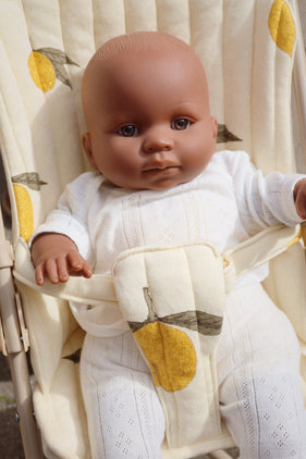 Konges Slojd - Mon Grand Citron Glitter Puppenbuggy mit Bezug aus Bio-Baumwolle - 5715404087711 - littlehipstar.com