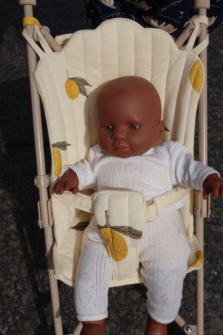 Konges Slojd - Mon Grand Citron Glitter Puppenbuggy mit Bezug aus Bio-Baumwolle - 5715404087711 - littlehipstar.com