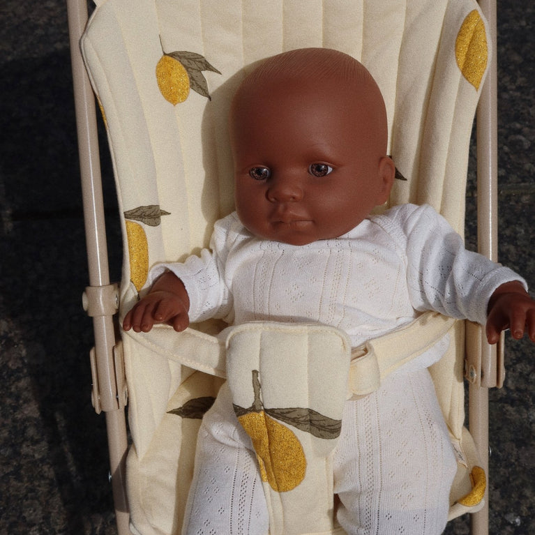 Konges Slojd - Mon Grand Citron Glitter Puppenbuggy mit Bezug aus Bio-Baumwolle - 5715404087711 - littlehipstar.com