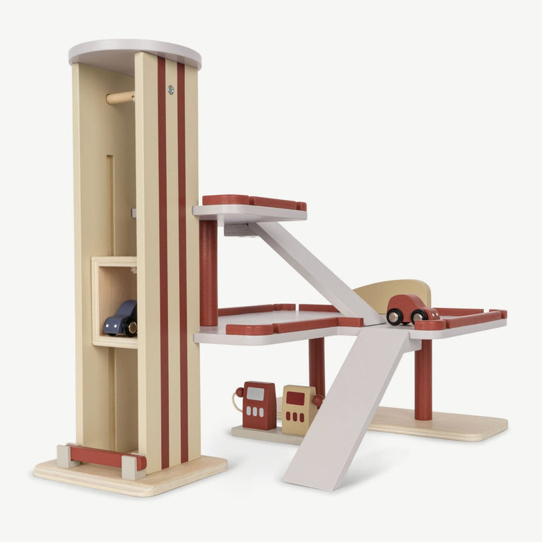 Konges Slojd - Parkhaus mit 3 Autos aus Holz - 5715404133777 - littlehipstar.com