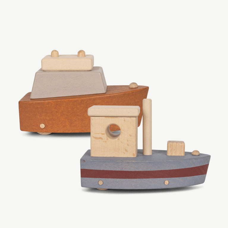 Konges Slojd - Spielzeug Boote aus Holz - 2tlg. Set - 5715404133340 - littlehipstar.com