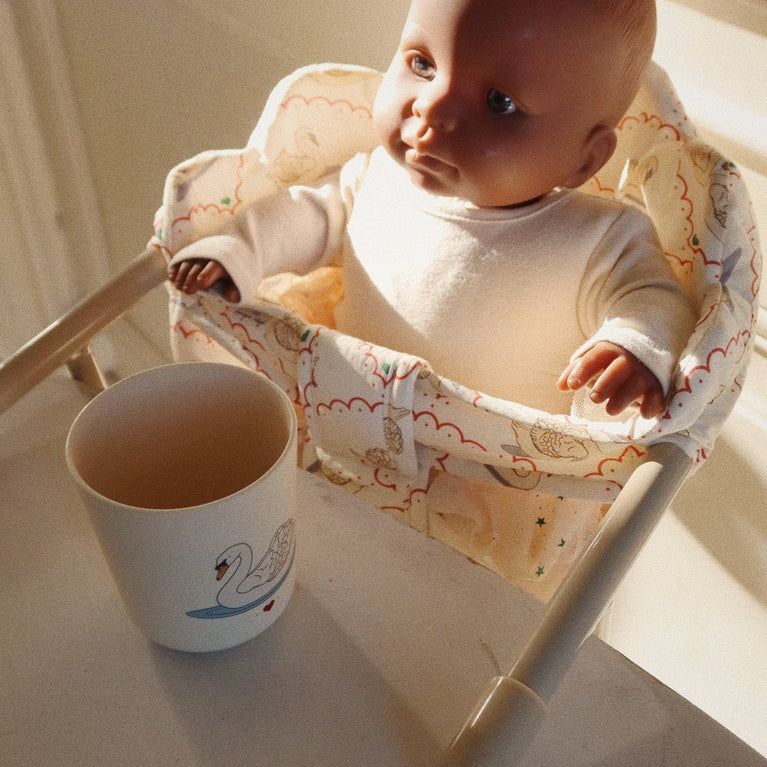 Konges Slojd - Swan Puppenstuhl mit Bezug aus Baumwolle - 5715404075411 - littlehipstar.com
