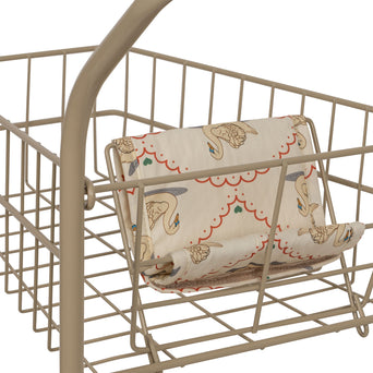 Konges Slojd - Swan Spielzeug Einkaufswagen mit Bezug aus Baumwolle - 5715404068017 - littlehipstar.com