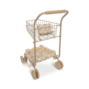 Konges Slojd - Swan Spielzeug Einkaufswagen mit Bezug aus Baumwolle - 5715404068017 - littlehipstar.com