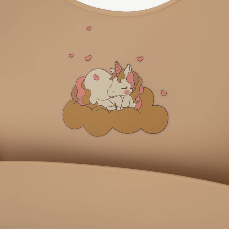 Konges Slojd - Unicorn Lätzchen aus Silikon - 2er-Set - One Size - 5715404069182 - littlehipstar.com
