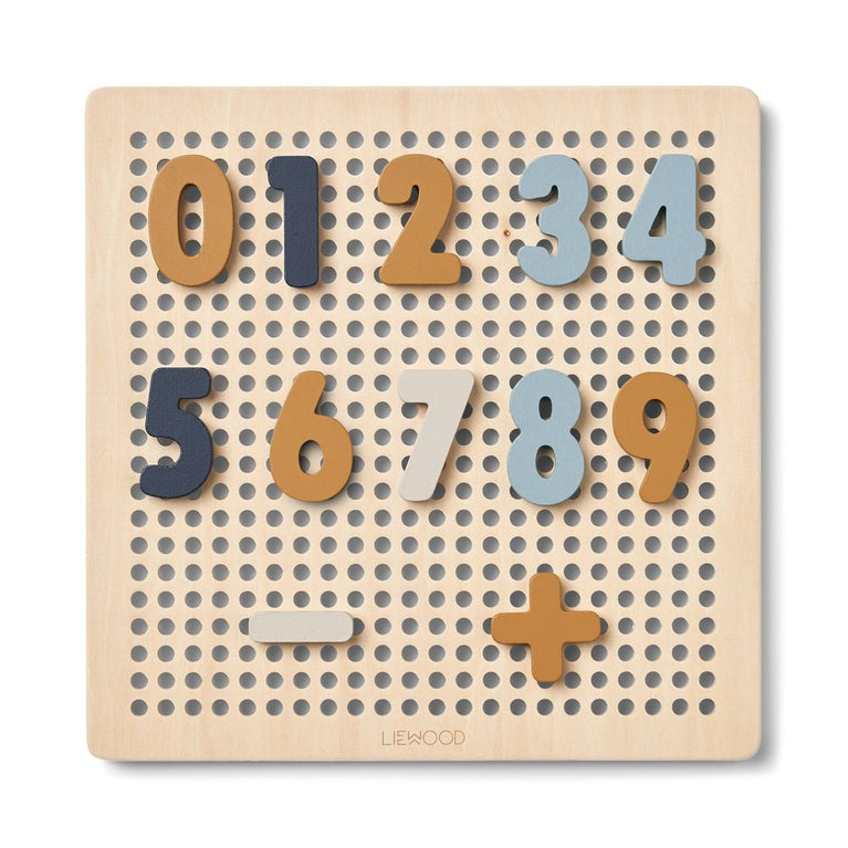 Liewood - Ainsley Alphabet Steckpuzzle aus Holz und Silikon - 66 Teile - Sea Blue Multi Mix - 5715493126766 - littlehipstar.com