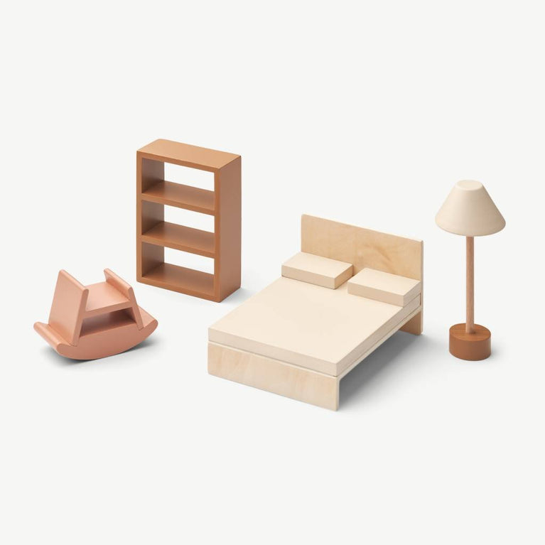 Liewood - Amanda Möbel für Puppenhaus aus Holz - 4 Teile - Tuscany Rose - 5715335025738 - littlehipstar.com