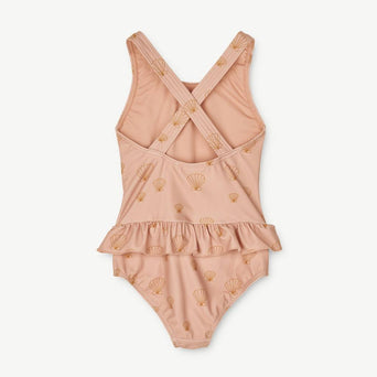 Liewood - Amara Badeanzug aus recyceltem Material - Sea Shell/Pale Tuscany - 1.5 Jahre (86) - 5715335154544 - littlehipstar.com